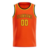 Custom Orange Red & Gold Colors Design Sports Basketball Jersey