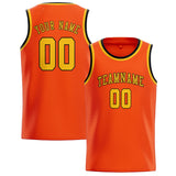 Custom Orange Red & Gold Colors Design Sports Basketball Jersey
