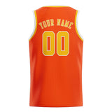 Custom Orange Red & Gold Colors Design Sports Basketball Jersey