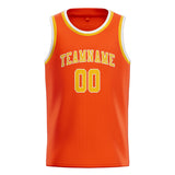 Custom Orange Red & Gold Colors Design Sports Basketball Jersey