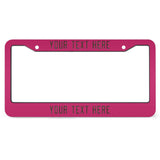 Custom Pink Brown License Plate Frame