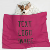 Custom Pink Brown Pet Blanket