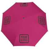 Custom Pink Brown Automatic Umbrella