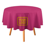 Custom Pink Yellow Round Table Cloth