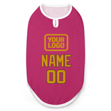 Custom Pink Yellow Pet Vest