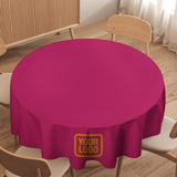 Custom Pink Yellow Round Table Cloth