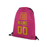 Custom Pink Yellow Drawstring Bag