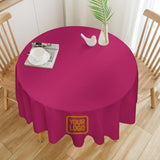 Custom Pink Yellow Round Table Cloth