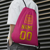 Custom Pink Yellow Drawstring Bag