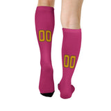 Custom Pink Yellow Knee-High Sock