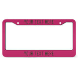 Custom Pink Olive License Plate Frame