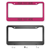 Custom Pink Olive License Plate Frame