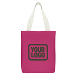 Custom Pink Green Canvas Tote Bag