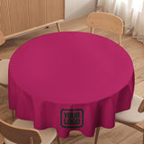 Custom Pink Green Round Table Cloth