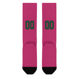 Custom Pink Green Knee-High Sock