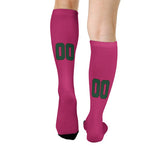 Custom Pink Green Knee-High Sock