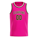 Custom Pink & Olive Colors Design Sports Basketball Jersey
