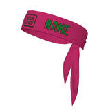 Custom Pink Emerald Green Headband