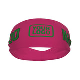 Custom Pink Emerald Green Sports headband
