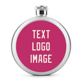 Custom Pink Cream Hip Flask
