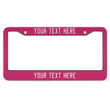 Custom Pink Cream License Plate Frame