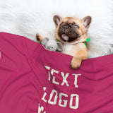 Custom Pink Cream Pet Blanket
