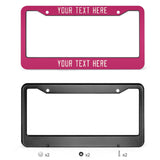 Custom Pink Cream License Plate Frame