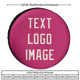 Custom Pink Cream Truck Tires