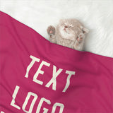 Custom Pink Cream Pet Blanket