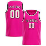 Custom Pink & Cream Colors Design Sports Basketball Jersey