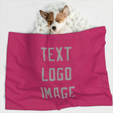 Custom Pink Gray Pet Blanket