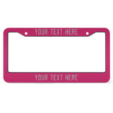Custom Pink Gray License Plate Frame