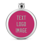 Custom Pink Gray Hip Flask