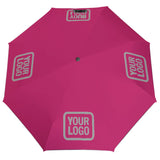 Custom Pink Gray Automatic Umbrella