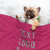 Custom Pink Gray Pet Blanket