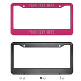 Custom Pink Gray License Plate Frame