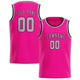 Custom Pink & Gray Colors Design Sports Basketball Jersey