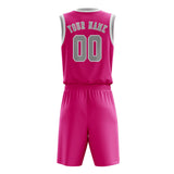 Custom Pink Gray Basketball Set