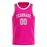 Custom Pink & Gray Colors Design Sports Basketball Jersey