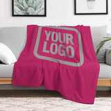 Custom Pink Gray Blanket
