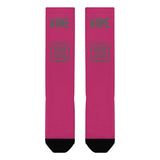 Custom Pink Dark Grey Knee-High Sock
