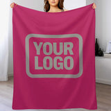 Custom Pink Gray Blanket