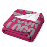 Custom Pink Gray Blanket