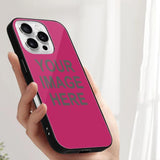 Custom Pink Dark Grey Phone Case