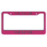Custom Pink Green License Plate Frame