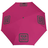 Custom Pink Green Automatic Umbrella