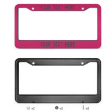 Custom Pink Green License Plate Frame