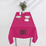 Custom Pink Green Square Table Cloth
