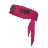 Custom Pink Dark Green Headband