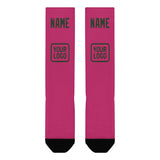 Custom Pink Dark Green Knee-High Sock